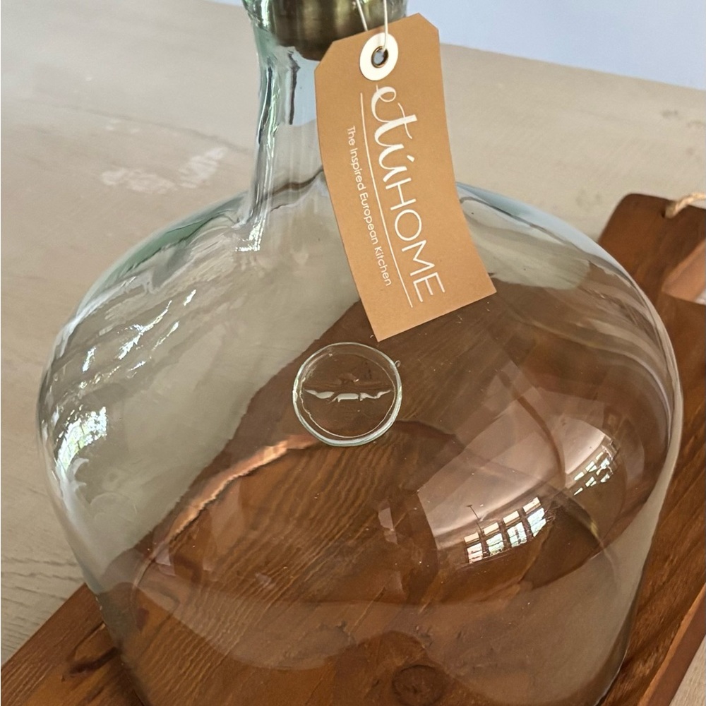 Clear Glass Cloche with Wooden Stopper - Home Dining